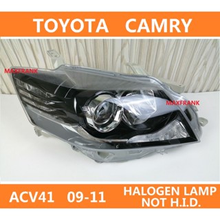 ฝาครอบไฟหน้า สีดํา สําหรับ TOYOTA CAMRY ACV41 09 10 11Headlamp  HEADLIGHT  Black Color LENS SMOKED CAMRY HEADLAMP(NOT HID)/Headlamp Cover