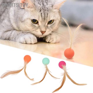 Sports Toy 3 ชิ้น Cat Bouncy Ball Interactive ลูกบอลแมวยืดหยุ่นนุ่มพร้อมขนสำหรับแมวลูกแมว