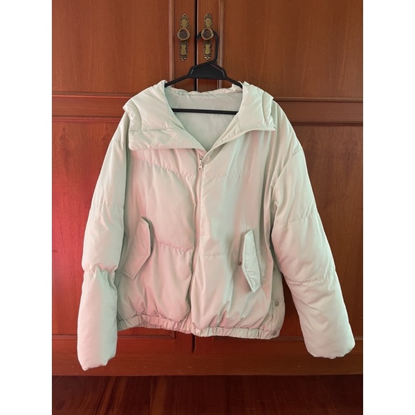 GU Puffer Jacket สีมิ้นท์ ซื้อจากญี่ปุ่น