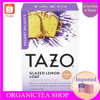 Tazo Herbal Tea Glazed Lemon Loaf 15 Tea Bags​ ชา​เพื่อสุขภาพ