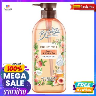 Benice(บีไนซ์) บีไนซ์ พีช แอนด์ไวท์ที เจลอาบน้ำ 450 มล. Benice Peach and White Tea Shower Gel 450 ml.อาบน้ำ