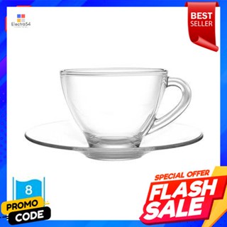 Set ชุดกาแฟ คอสโมทีคัพ OCEANGLASS รุ่น 5GS000002G0008B ขนาด 8 ออนซ์ สีใสCoffee Set Cosmo Tea Cup OCEANGLASS Model 5GS000