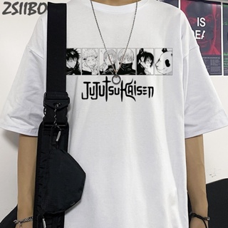 【  】เสื้อยืดแขนสั้นพิมพ์ลายอนิเมะ Jujutsu Kaisen Gojo Satoru Yuji Itadori สําหรับผู้ชาย_02