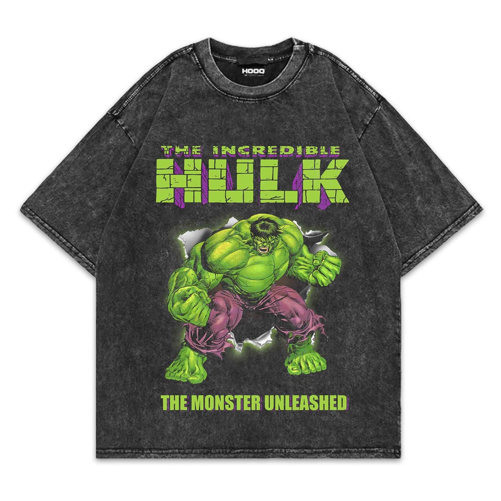 THE INCREDIBLE HULK Oversize Washed Stone Washed Model / เสื้อยืด HULK THE INCREDIBLE