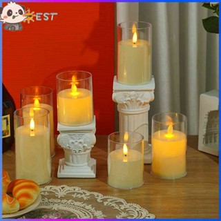 ❉ดีที่สุด❉โคมไฟเทียนอิเล็กทรอนิกส์ LED พลาสติก ทนทาน สําหรับงานเลี้ยงวันเกิด