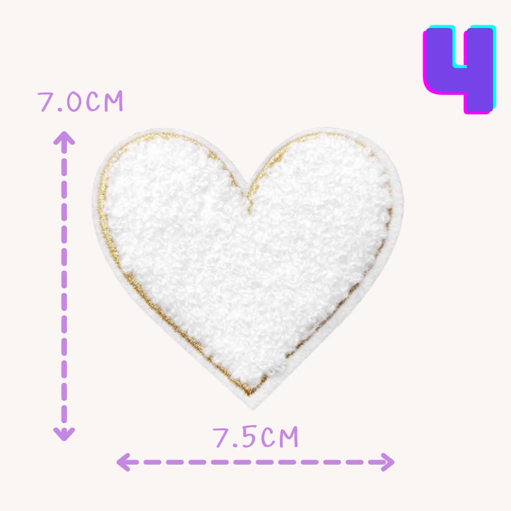 😄10บาททุกชิ้น😀DIY:ตัวรีดติดเสื้อ UC21 อาร์มติดเสื้อ ลายน่ารัก หัวใจปักฟู หัวใจหลากสี ใช้เตารีดรีดติดลงผ้าได้เลยค่ะ - รูปที่ 3