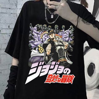 T-ShirtGILDAN [เสื้อสุดชิค] เสื้อยืดแขนสั้น พิมพ์ลายกราฟิก Jojo Bizarre Adventure Jotaro Kujo แฟชั่นสําหรับผู้ชาย S-5XL