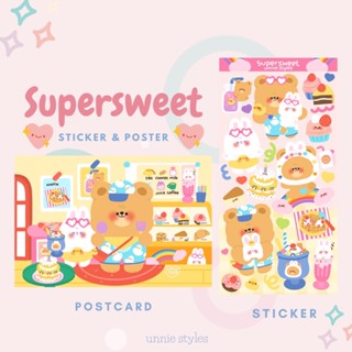 สติกเกอร์ &amp; โปสการ์ด SUPPERSWEET (ไดคัท)