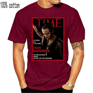 เสื้อยืด พิมพ์ลาย Time Person Of The Year Colin Kaepernick The New American Heroes สไตล์อเมริกัน สําหรับผู้ชาย