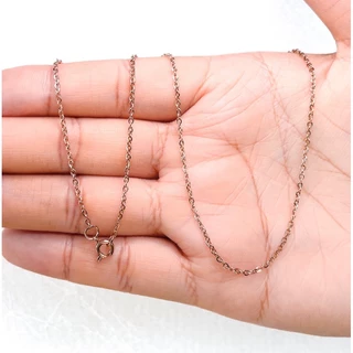 629 สร้อยคอสแตนเลสผู้หญิง สร้อยสแตนเลสแท้ มี3สีขนาด1.5mmยาว16"18"20"สแตนเลสแท้ไม่ลอกไม่ดำใส่อาบน้ำได้สีมี3สี3size