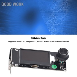  Good Work เครื่องพิมพ์ 3D LCD สมาร์ทจอแสดงผลหน้าจอควบคุมชิ้นส่วนสำหรับ MKS MINI12864 V3 ใส่การ์ดหน่วยความจำสไตล์ด้านหน้า