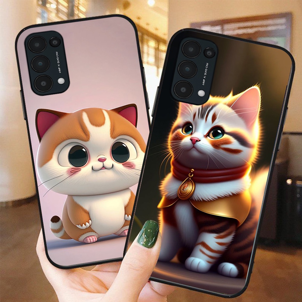เคสสําหรับ oppo reno 5 / oppo reno 5 4g / oppo reno 5 5g พิมพ์ลายแมวน่ารักสุด ๆ
