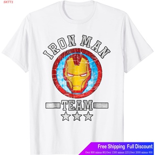 SKTT1 Marvelเสื้อยืดผู้ชายและผู้หญิง Marvel Avengers Assemble Iron Man Team Graphic T-Shirt Marvel Short sleeve T-s_07