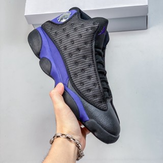 Uwg0 【คุณภาพสูง】Air Jordan 13 รองเท้าผ้าใบลําลอง กันลื่น สีม่วง สําหรับผู้ชาย และผู้หญิง เหมาะกับการเล่นบาสเก็ตบอล