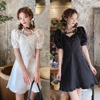 พร้อมส่ง ⛱ Katelyn dress เดรสสั้นแขนสั้นทรงน่ารัก (I34098)