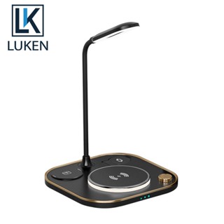 Luken แท่นชาร์จไร้สาย 15W Qi พับได้ 5 in 1 สําหรับ iP 14 13 12 11 8 App Watch Airp Pro Watch