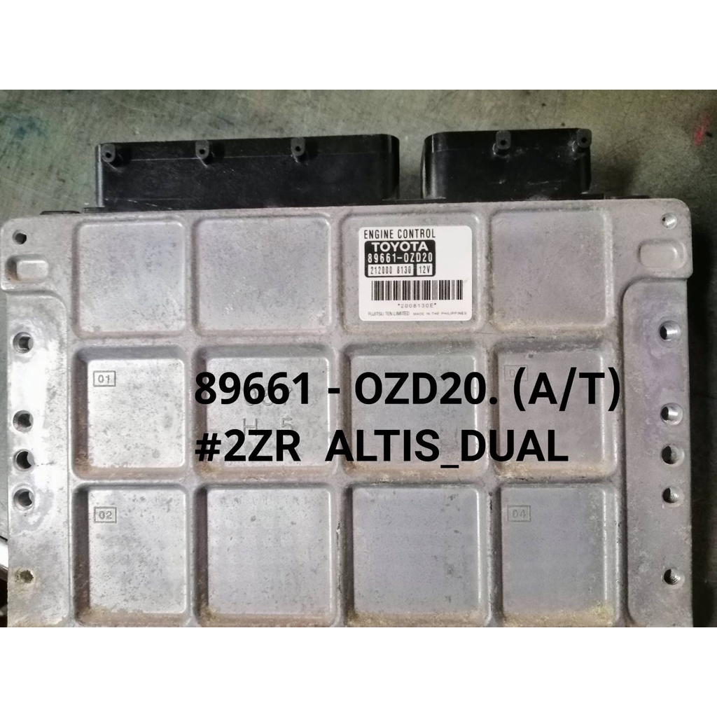 กล่องอีซียู คุมเครื่องยนต์ โตโยต้า อัสติส ดูโอ้ เกียร์ออโต้เครื่อง 2ZR รหัสกล่อง 89661-OZD20 ECU TOY