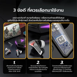 หูฟังบลูทูธ TWS T33 หูฟังไร้สาย หูฟังออกกำลังกาย ตัดเสียงรบกวนอัจฉริยะ หูฟังลูทูธ5.2 แสงไฟLEDพร้อมระบบสัมผัส รองรับ