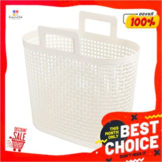 CLOTH ตะกร้าผ้าเหลี่ยมหูหิ้ว IN SPACE ครีมCLOTH BASKET DKW IN SPACE IVORY