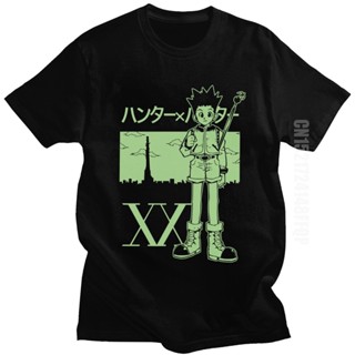 Handsome Mens Hunter X Hunter Manga Tops &amp; Tees Graphic Cotton Tshirt Summer Japan Hxh Anime Gon Freecss T-shirt A_02