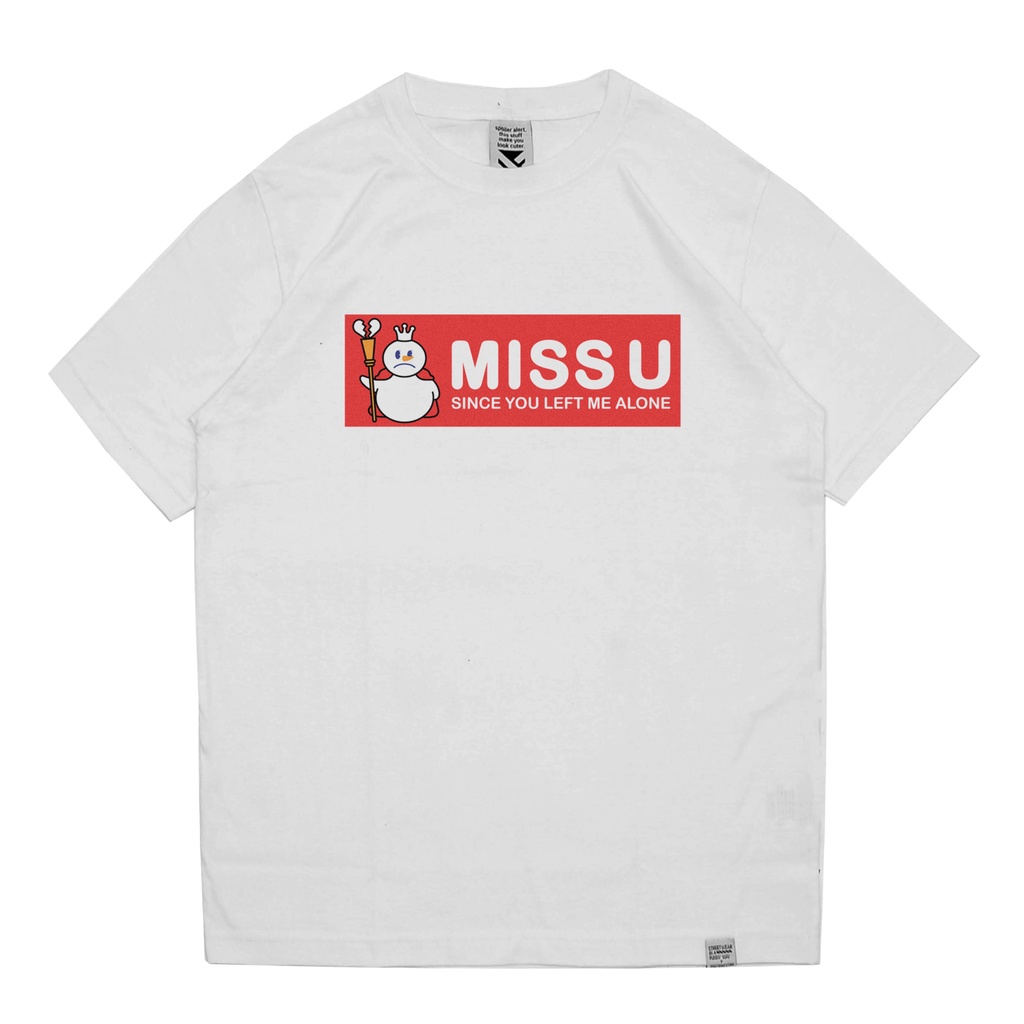 เสื้อยืด ZeroTwentyTwo Miss U Mixue White | เสื้อยืดผู้ชาย MIXUE Parody