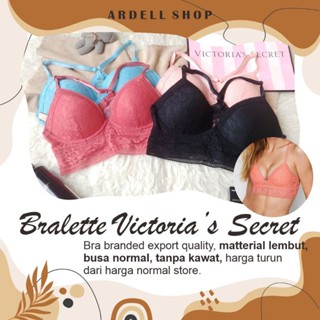 Ev VICTORIA SECRET บราเล็ตต์ไร้สาย แต่งลูกไม้ สําหรับผู้หญิง XS S M LRB