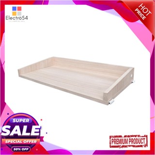 WOODEN แผ่นชั้นไม้เมลามีนพร้อมขอบกันตก STACKO COZI 62.2X30X7.6 ซม. สีวอลนัทWOODEN SHELF BOARD WITH RAISED SIDE EDGES STA