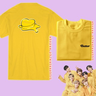 KPOP Bangtan Butter S/S T-Shirt Mustard Yellow Outfit / Army Merch Shirt