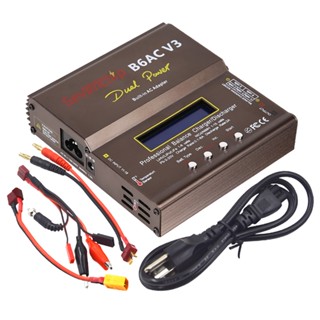 Imax B6AC V3 AC 100-240V 6A 80W เครื่องชาร์จสมดุลดิจิทัล แบบคู่ สําหรับ LiPo, LiHv, Lilon, LiFe, NiCd, NiMH RC Car Toy