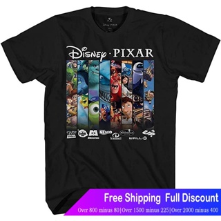 Cotton T-Shirt Disney Printed Stretch Mens Body Pixar Toy Story Incredibles Monsters Inc Up Nemo Adult Teเสื้อยืด