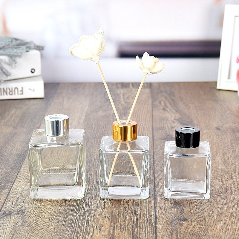 ขวดใส่น้ำหอมปรับอากาศ​ Aroma Square Reed Diffuser ขวด Diffuser ทรงเหลี่ยม ขวดก้านเสียบน้ำหอม ไม้หอมป