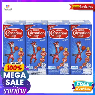 Carnation คาร์เนชัน สมาร์ทโก นมยูเอชที รสจืด 180 มล. แพ็ค 4 Carnation Smart Go UHT Milk Plain Flavor 180 ml. Pack 4นมยูเ