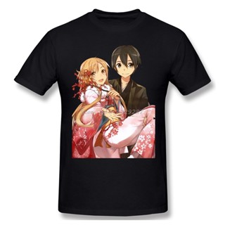 Best Couple Kirito And Asuna To T-Shirt Men Top Quality Cotton Short Summer Sleeve Sword Art Online Alicization เสื_05