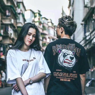 Couple short-sleeved T-shirt Harajuku bf wind loose Korean version 2019 new color same color_05