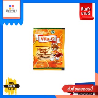 Vita C(​ไวต้า ซี) Vita-C Vitamin C Tablet Orange Flavors 30 Tablets ไวต้า-ซี วิตามินซี กลิ่นส้ม 30 เม็ด Vita-C Vitamin C