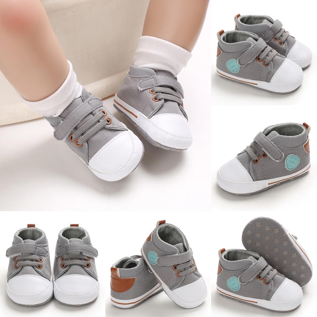 รองเท้าเด็กวัยหัดเดินเด็กชายและเด็กหญิงรองเท้าผ้าใบรองเท้าเด็กแรกเกิดผ้าฝ้าย พื้นรองเท้า ทนทานรองเท้าเด็กวัยหัดเดินสบายๆเหมาะสําหรับเ - รูปที่ 2