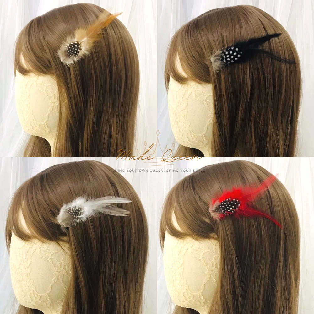 กิ๊บขนนก ไซส์มินิ น่ารักมาก เป็น​ กิ๊บขนนก​ สไตล์ Gasby​ โบฮีเมี่ยน แฮนด์เมด​ สินค้าพร้อมส่ง