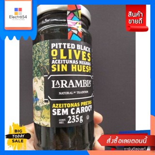 วัตถุดิบ Larambla Pitted Black Oilves มะกอกดำ ไม่มีเมล็ด ลาแรมบา 235 กรัมLarambla Pitted Black Oilves Pitted