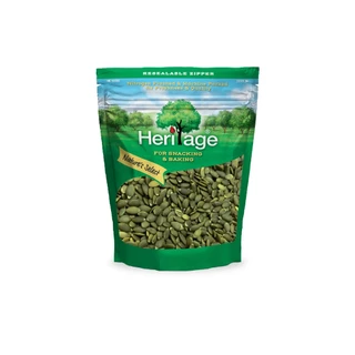 เฮอริเทจ เมล็ดฟักทองอบ (ไม่มีเปลือก) 454 ก. Dry Roasted Pumpkin Seeds 454 g.