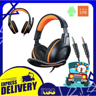 หูฟังคอมพิวเตอร์ หูฟังเล่นเกมส์ EGA H102 Lite Gaming Headphone Jack 3.5mm Orange