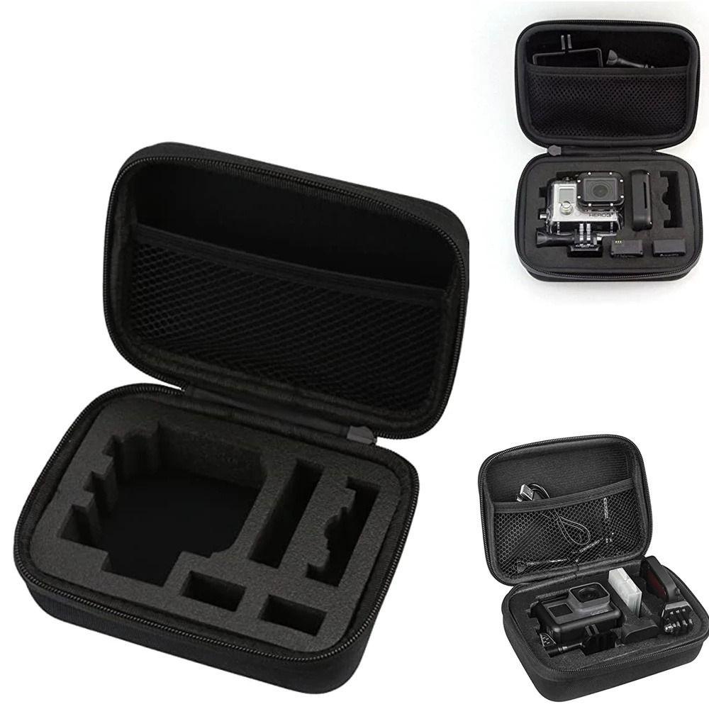 Wellnessspot กระเป๋ากล้องแอคชั่นแคมเมราสีดําสําหรับ SJCAM Collection Bag Hard Bag Anti-shock Sports Camera อุปกรณ์เสริมสําหรับ GoPro Storage Bag