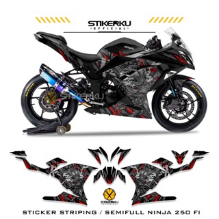 สติกเกอร์ NINJA250 FI SEMIFULL NINJA 250 FI MOTIF 30 SAMURAI SEMI FULL NINJA FI NINJA 250 FI DECALS NINJA250FI STICKER NINJA STICKER 250 FI LIST Pole DECAL Stickerku