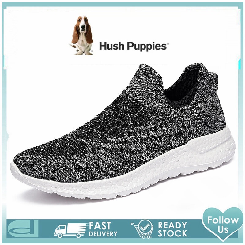 Hush Puppies รองเท้าผ้าใบลําลอง ส้นแบน ขนาดใหญ่ สไตล์เกาหลี สําหรับผู้ชาย เหมาะกับการเล่นกีฬา ไซซ์ 45 46