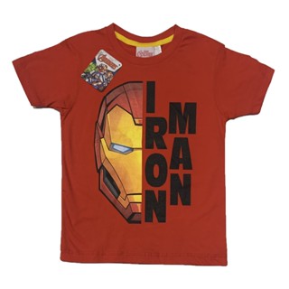 Disney Marvel Avengers Iron Man Ironman Half Boys Kids Red T-Shirt_04