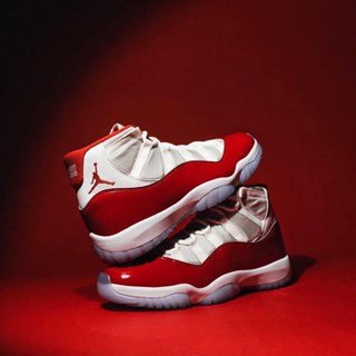 รองเท้าผ้าใบบาสเก็ตบอล Air Jordan 11 ทรงสูง สไตล์สปอร์ต สําหรับผู้ชาย