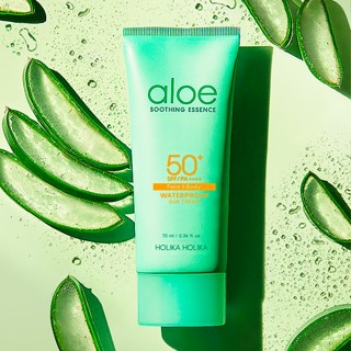 [HOLIKA HOLIKA] Aloe Soothing Essence Waterproof Sun Cream 70ml (SPF50+ PA++++) ครีมกันแดด กันน้ํา  สินค้าเกาหลีแท้ๆส่งตรงจากเกาหลี