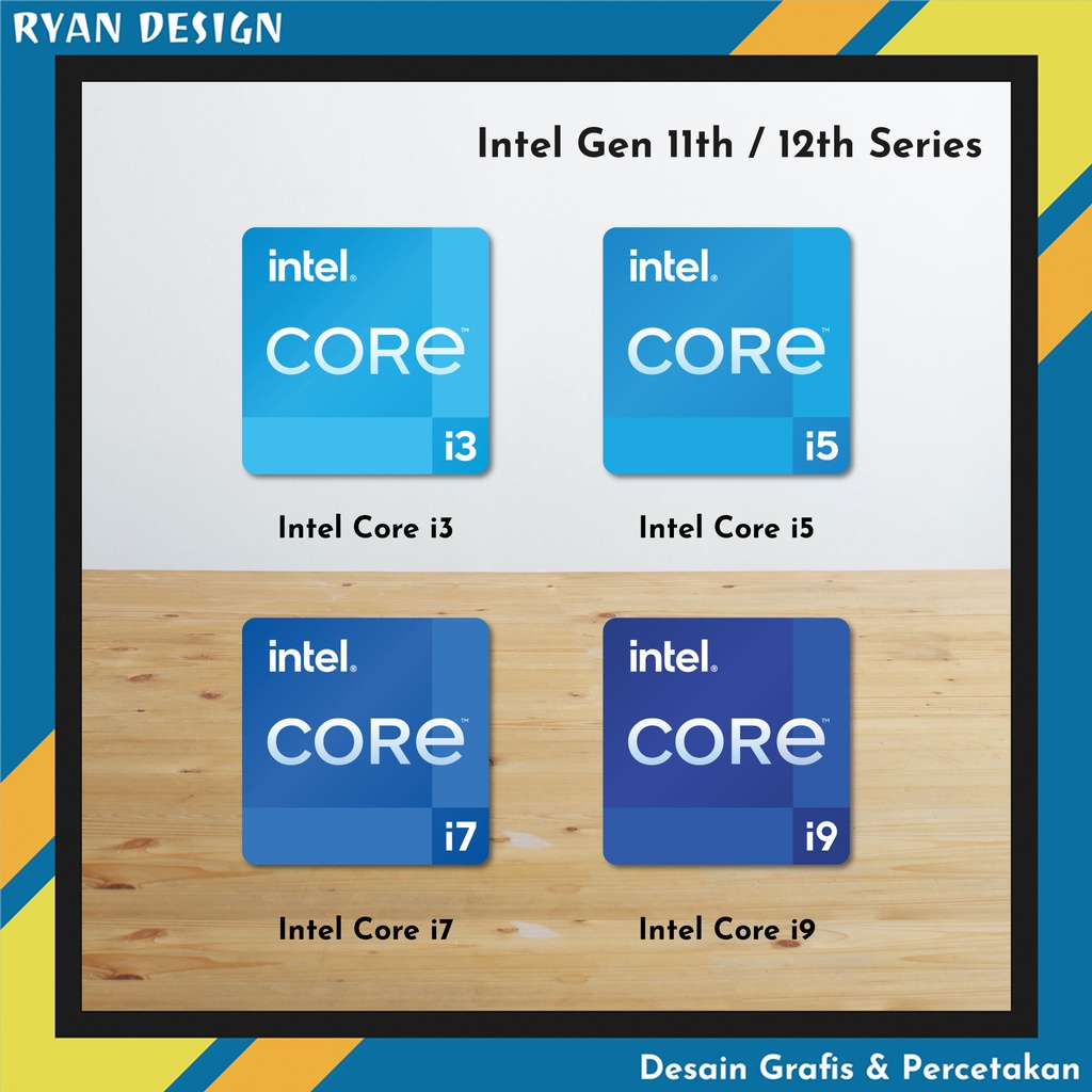 สติ๊กเกอร์โลโก้ Intel Core i3 i5 i7 Gen 11 Gen 12 สติ๊กเกอร์ Nvidia Geforce RTX GTX Intel Iris Xe