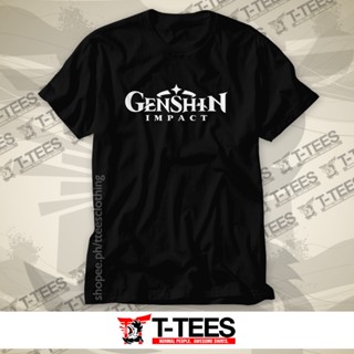 Game T-shirt - Genshin Impact - Logo (Black)_03