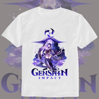 [005] Genshin Impact Front Design Anime White T-Shirt Free Size Oversize Unisex_03