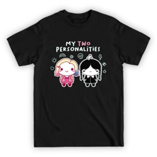 Kaos Enid Sinclair Wednesday Addams My Two Personality - เสื้อโปโล สําหรับผู้ชาย ผู้หญิง